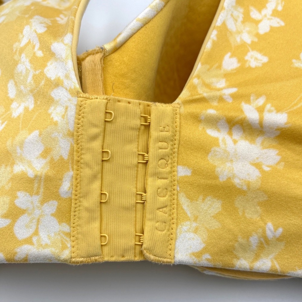 Cacique Yellow Floral Lightly Lined Balconette Bra 42DD Underwire Adjustable - Picture 5 of 10
